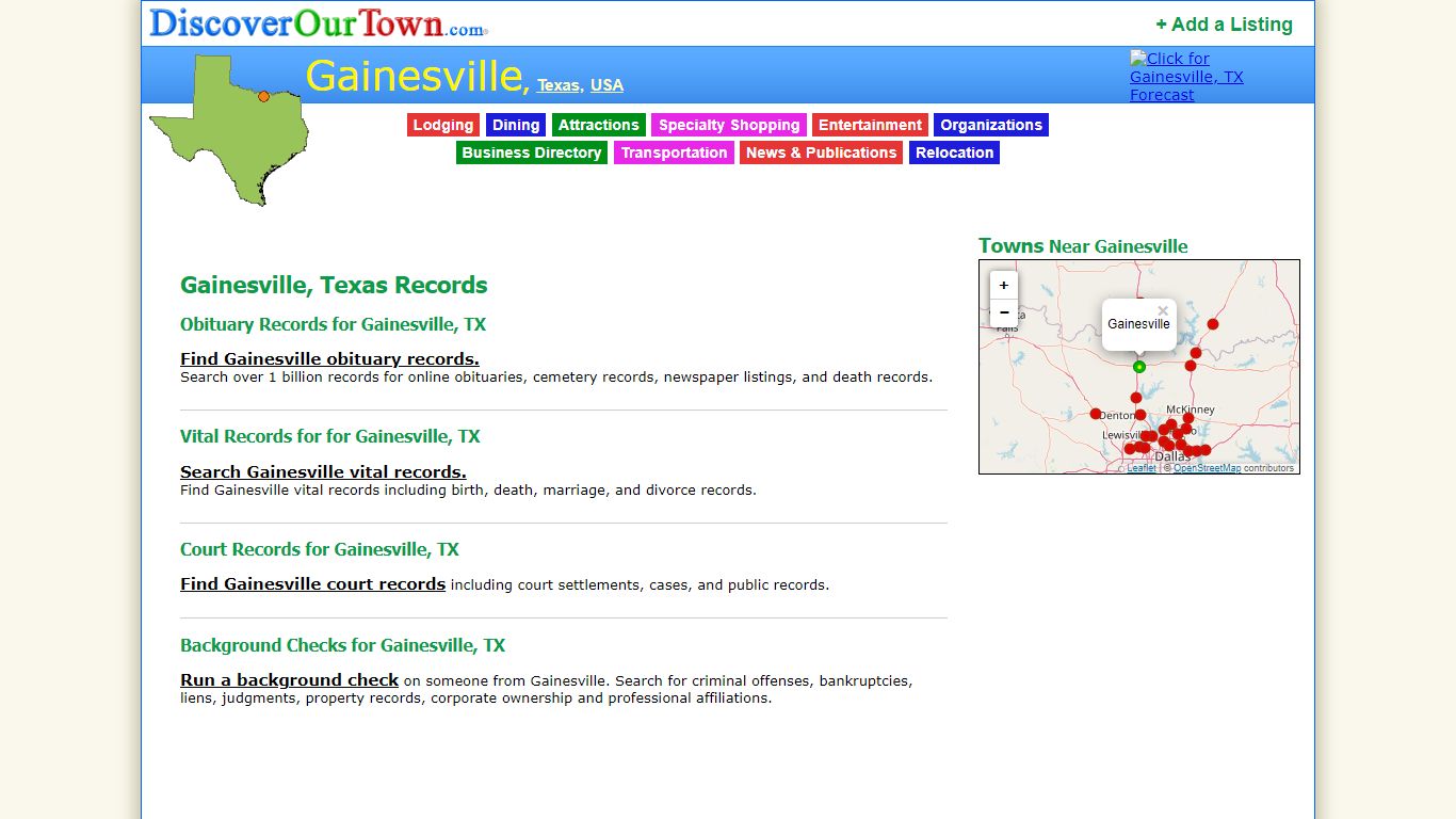 Gainesville TX Texas Public Records, Obituaries, Court ...